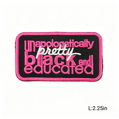Hot Pink/Black Trendy Letter Embroidery Iron-on Patches Various Inspirational Slogan & Letters