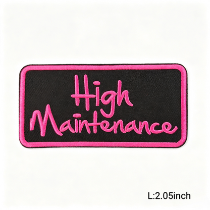 Hot Pink/Black Trendy Letter Embroidery Iron-on Patches Various Inspirational Slogan & Letters