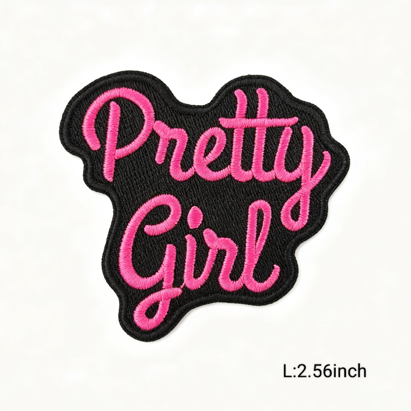 Hot Pink/Black Trendy Letter Embroidery Iron-on Patches Various Inspirational Slogan & Letters