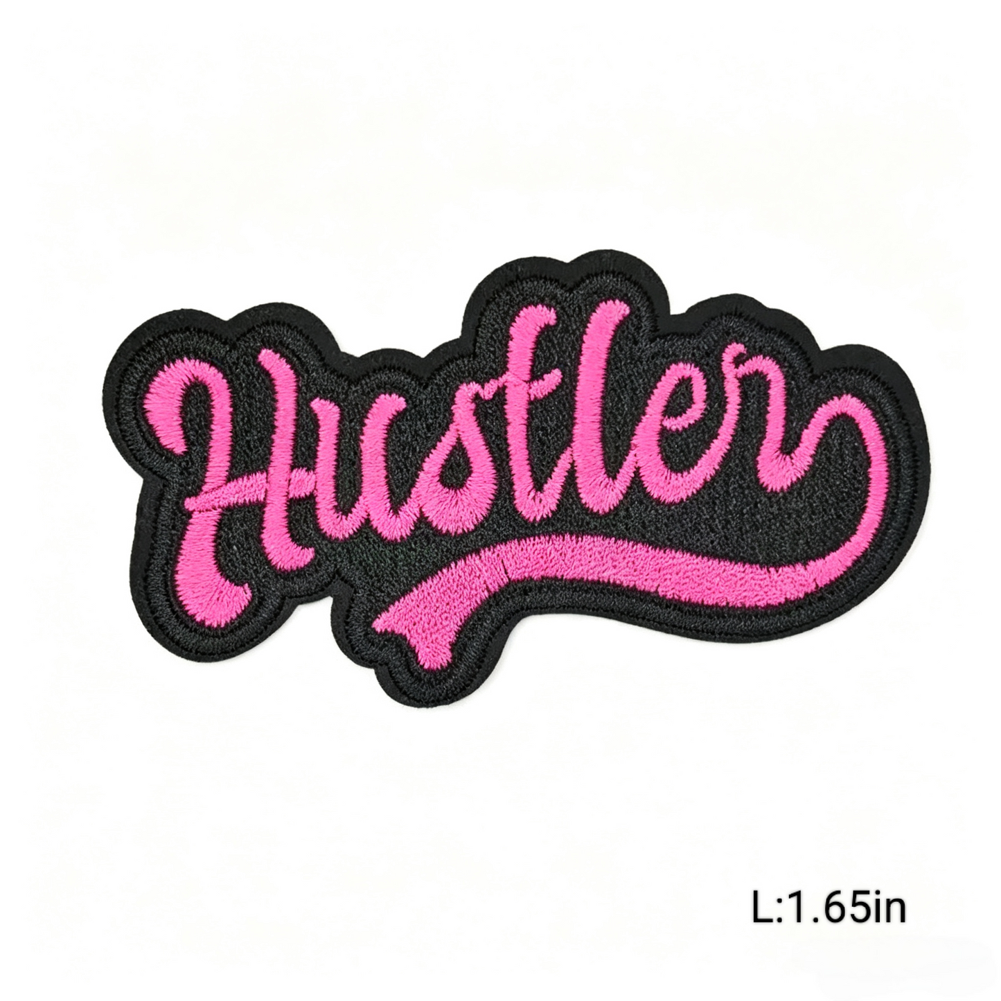 Hot Pink/Black Trendy Letter Embroidery Iron-on Patches Various Inspirational Slogan & Letters