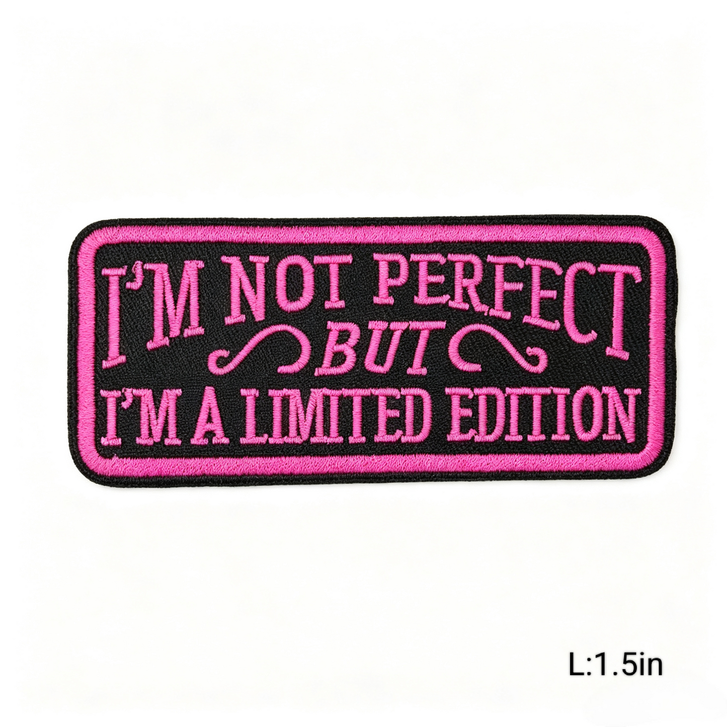 Hot Pink/Black Trendy Letter Embroidery Iron-on Patches Various Inspirational Slogan & Letters