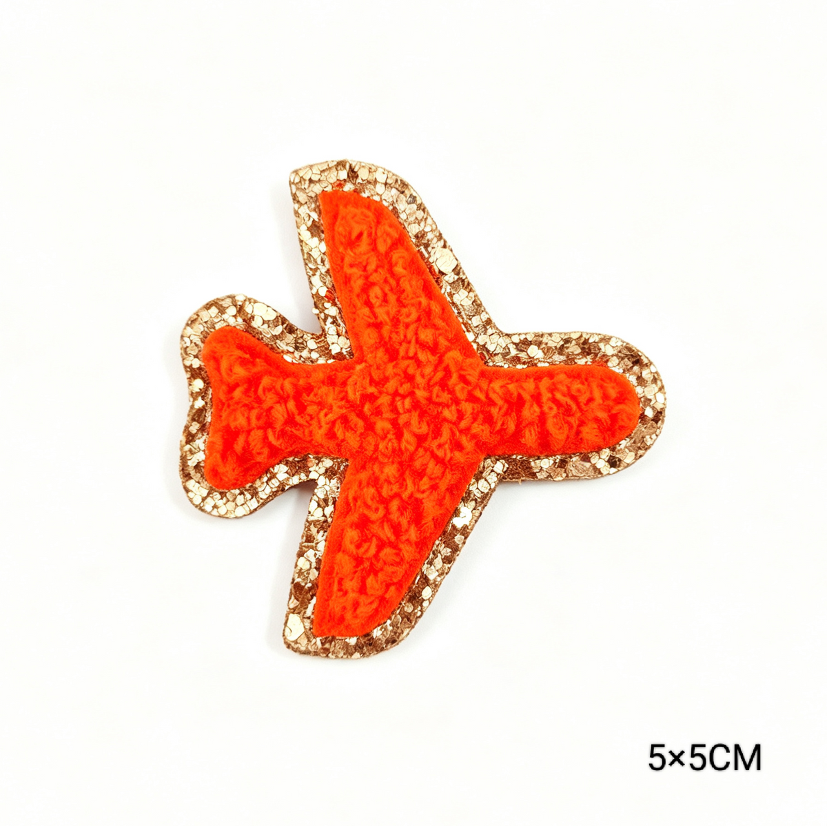 Custom Embroidered Patches Aeroplane Pattern Variety Colors Glitter Effect Sequins Felt Fabric