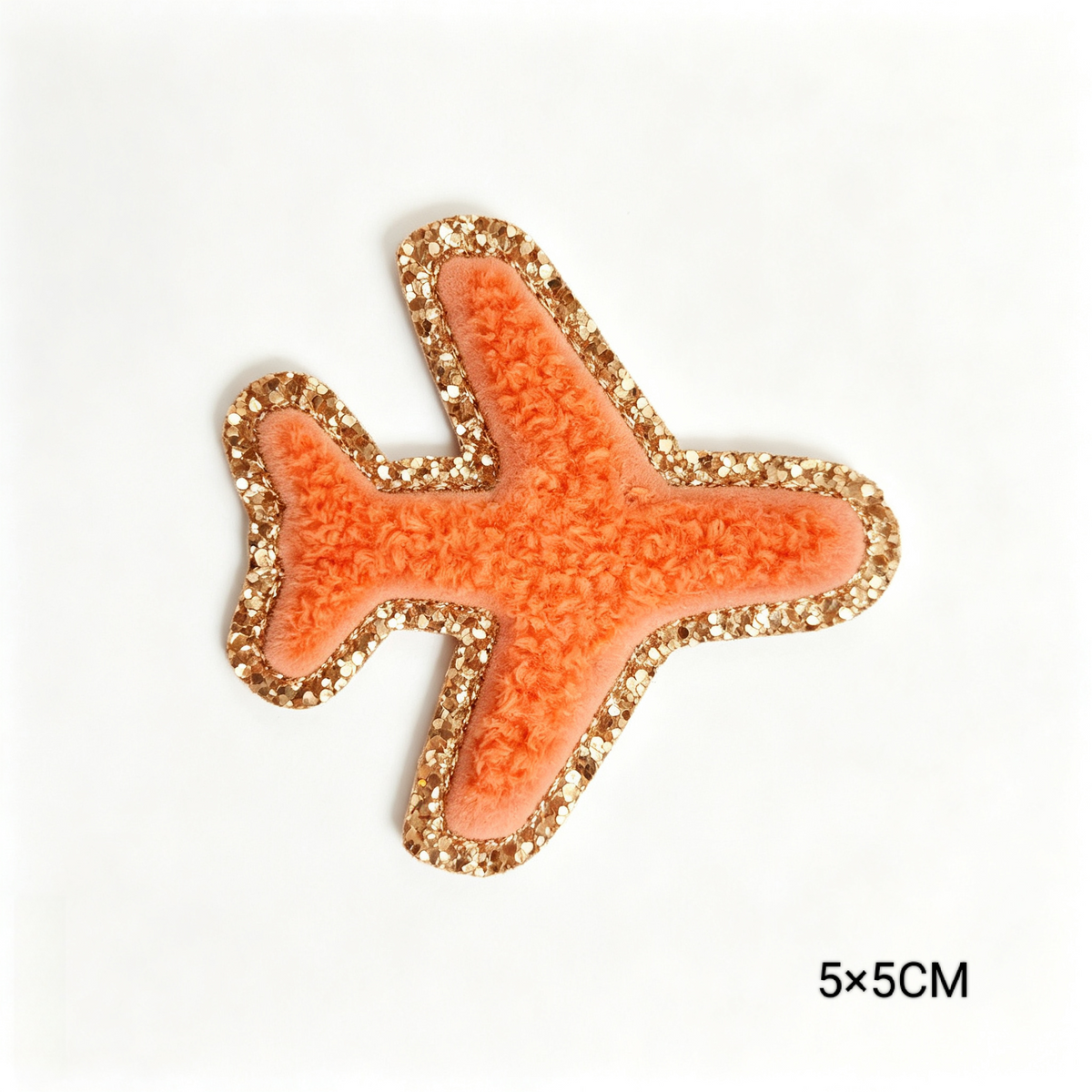 Custom Embroidered Patches Aeroplane Pattern Variety Colors Glitter Effect Sequins Felt Fabric