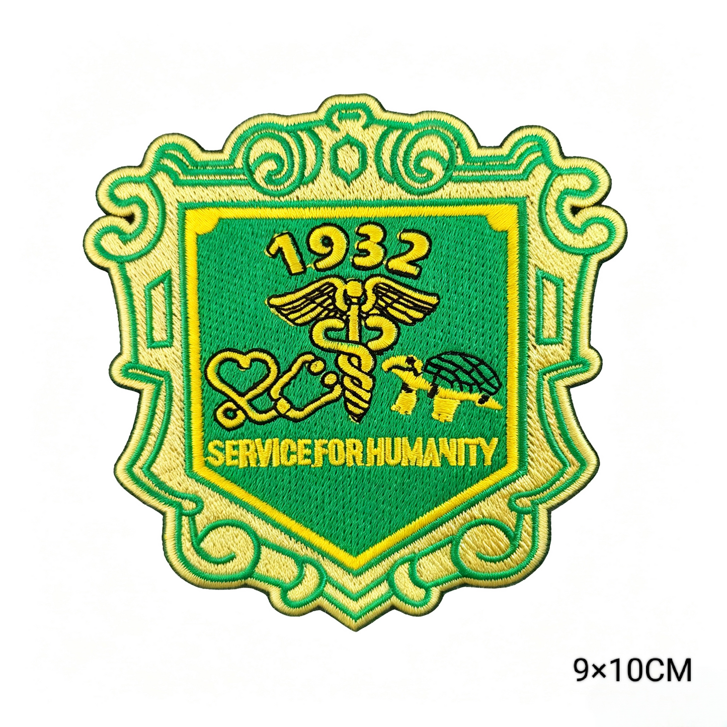 Chi Eta Phi ΧΗΦ 1932 Sorority Embroidery Patches Green Yellow Greek Letter Iron On Jacket Hat Clothing DIY Decoration