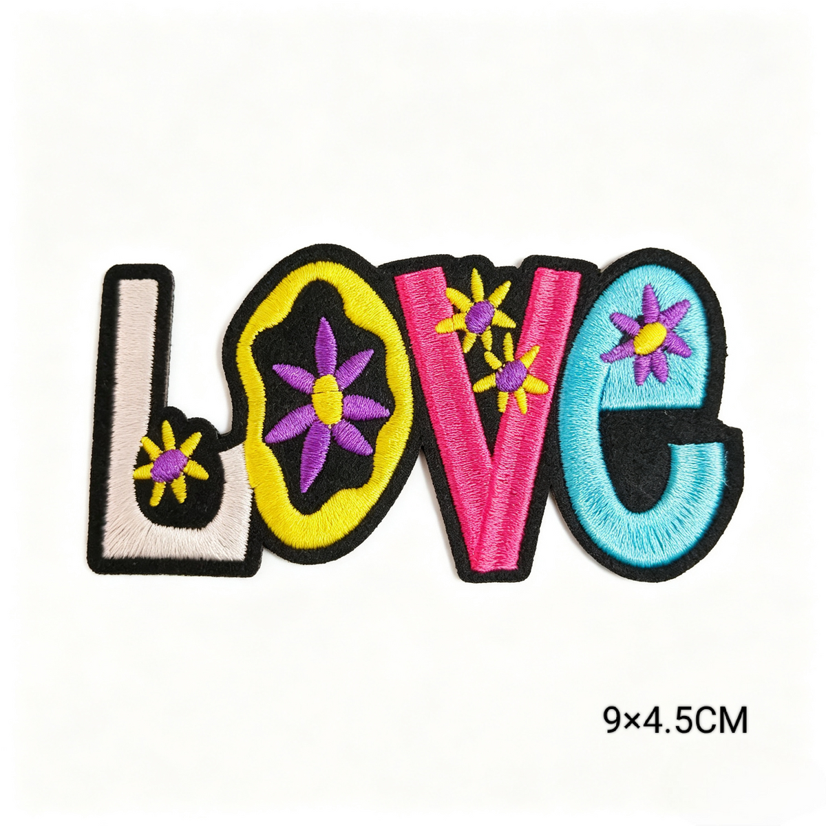 Custom Rainbow Peace Love Embroidery Iron On Patches