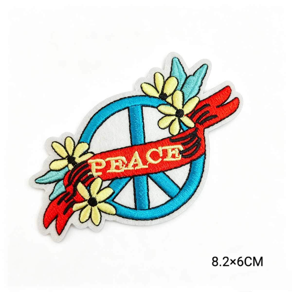 Custom Rainbow Peace Love Embroidery Iron On Patches