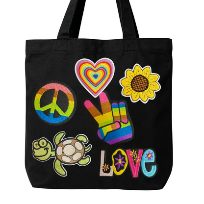 Custom Rainbow Peace Love Embroidery Iron On Patches