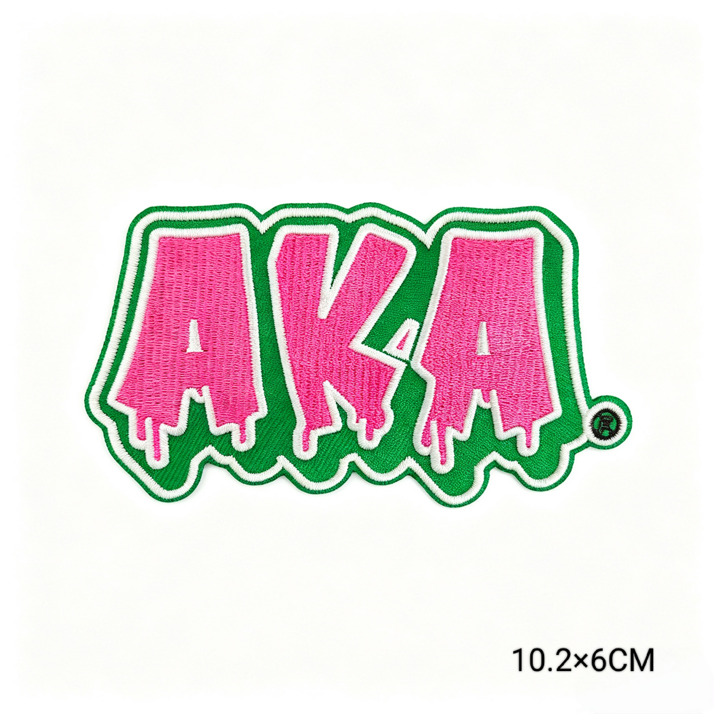 New Hot Selling Greek Sorority Pink Green Embroidered Patch 1908 Pretty Soror