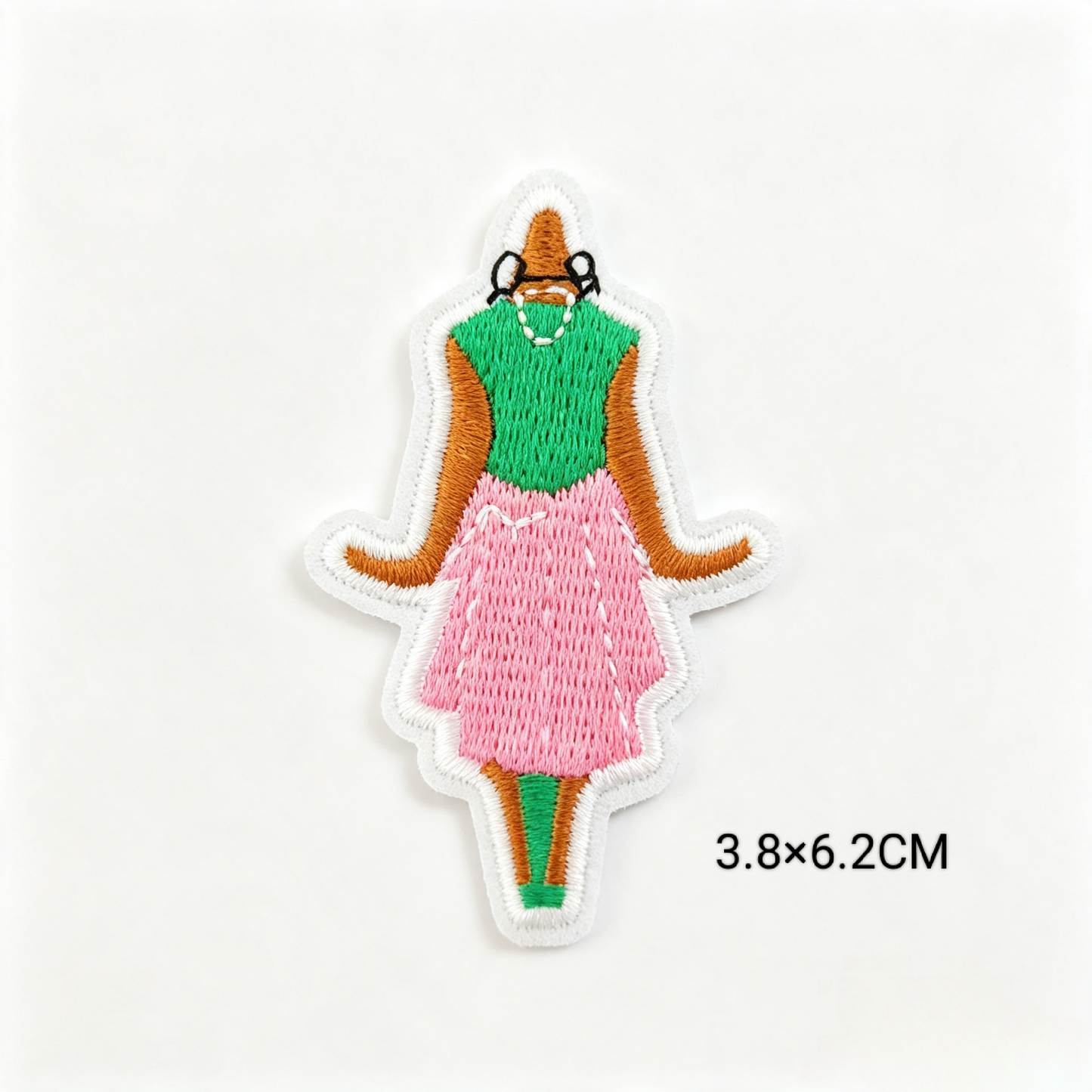 New Hot Selling Greek Sorority Pink Green Embroidered Patch 1908 Pretty Soror