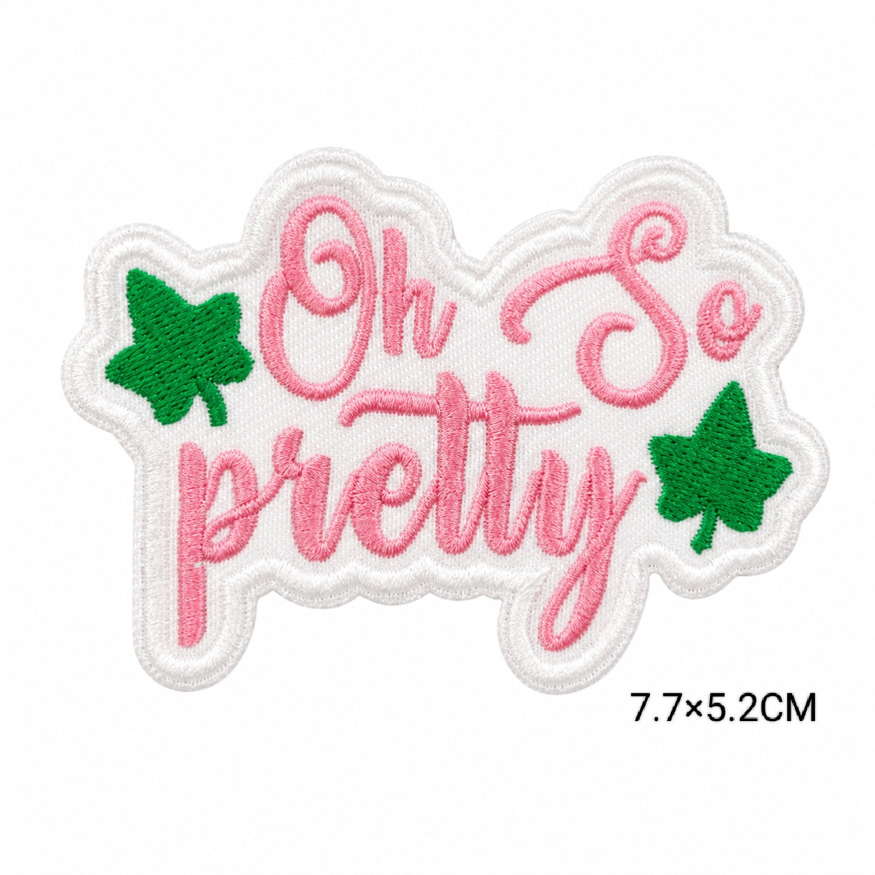 New Hot Selling Greek Sorority Pink Green Embroidered Patch 1908 Pretty Soror