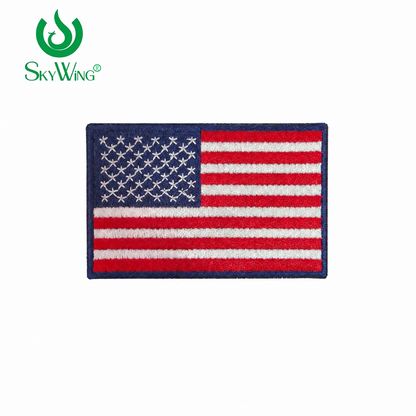 American Flag Embroidery Patch Iron On USA National Flag Sew On Applique For Clothes