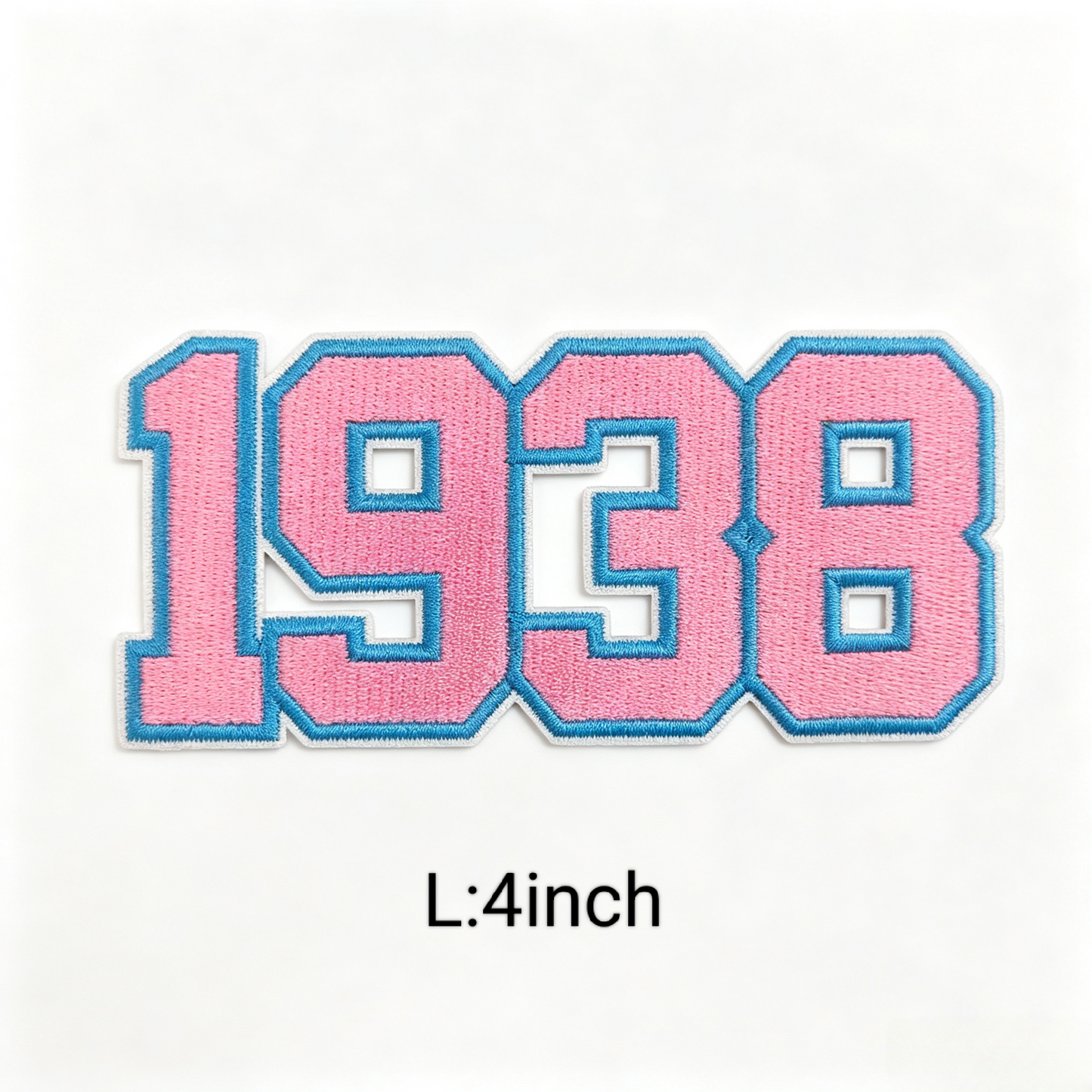 4 Inch Jack and Jill Of America Embroidery Chenille Patch Pink Blue Iron On Patches 1938 Number