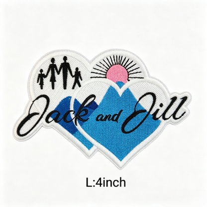 4 Inch Jack and Jill Of America Embroidery Chenille Patch Pink Blue Iron On Patches 1938 Number