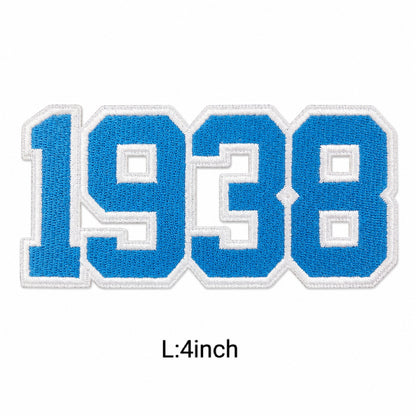 4 Inch Jack and Jill Of America Embroidery Chenille Patch Pink Blue Iron On Patches 1938 Number