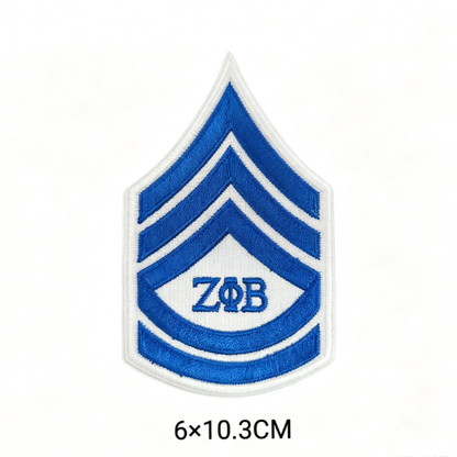 Greek Sorority Fraternity Chevron Embroidery Patches Iron On Sew On Badge