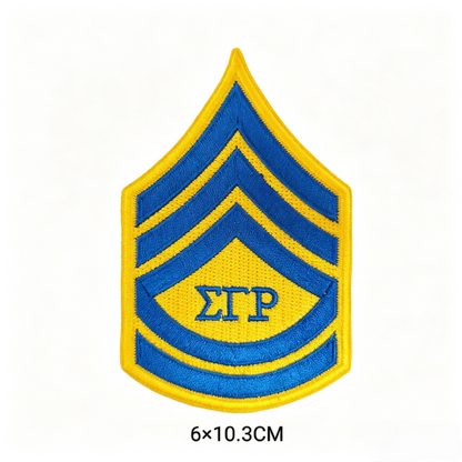 Greek Sorority Fraternity Chevron Embroidery Patches Iron On Sew On Badge