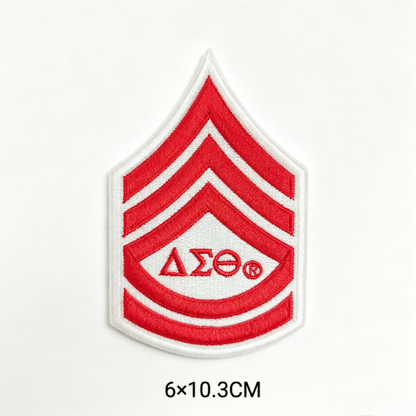 Greek Sorority Fraternity Chevron Embroidery Patches Iron On Sew On Badge