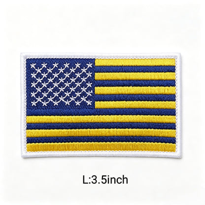 American Flag Embroidery Patch Iron On USA National Flag Sew On Applique For Clothes