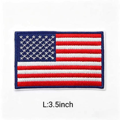 American Flag Embroidery Patch Iron On USA National Flag Sew On Applique For Clothes