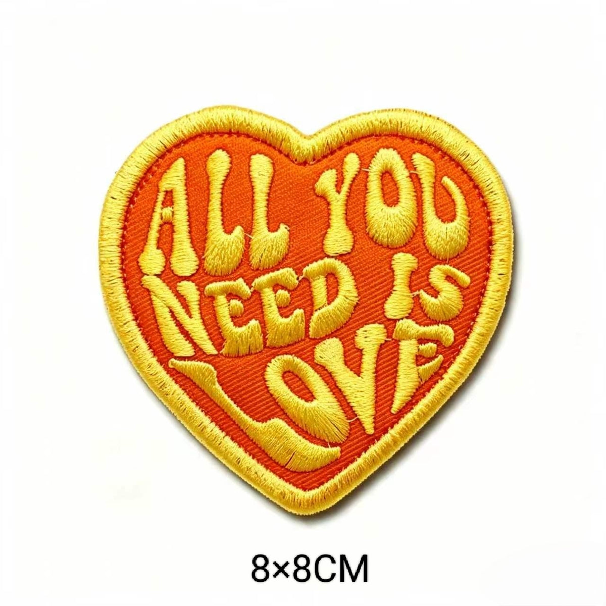 Heart Embroidered Patch ALL YOU NEED IS LOVE Iron On Patches
