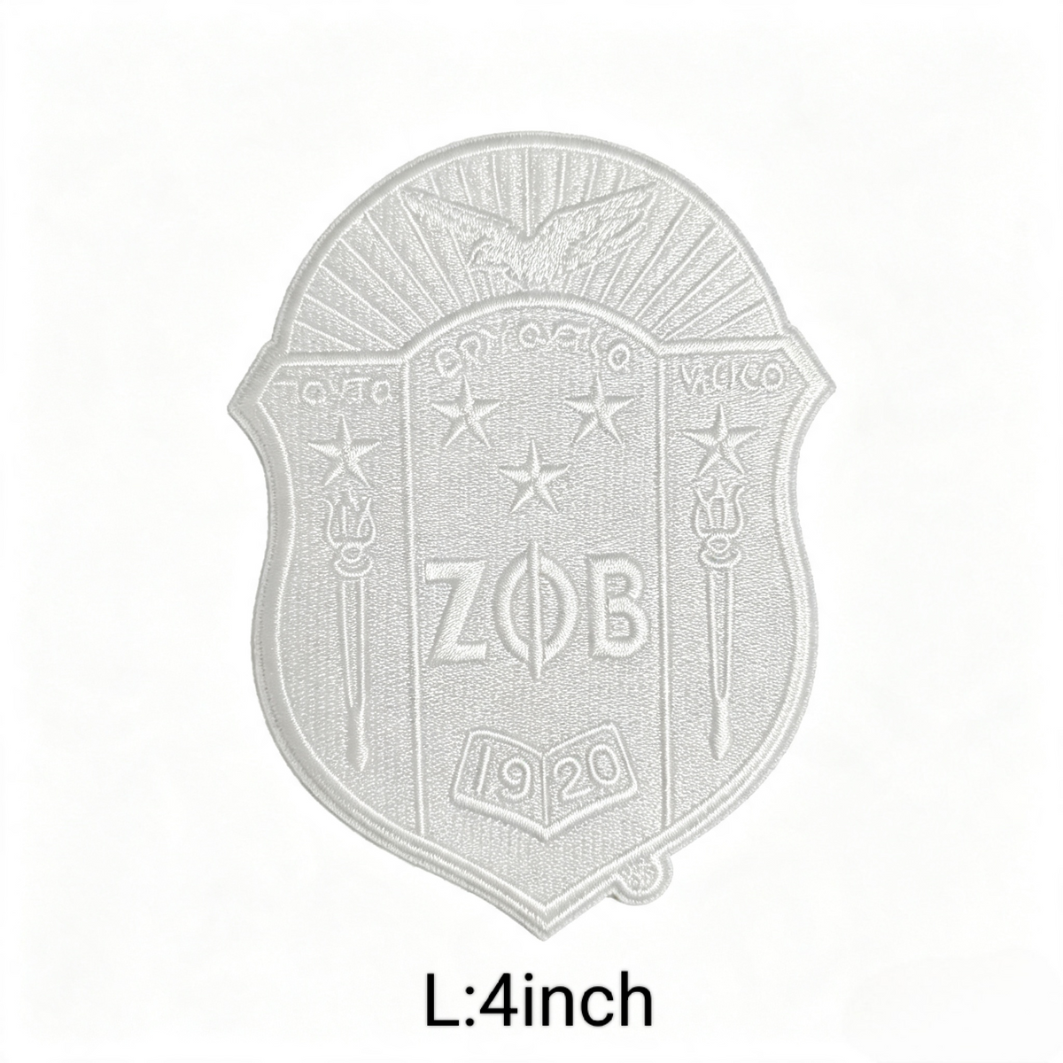 Zeta Phi Beta Shield Crest Embroidered Iron On Patch