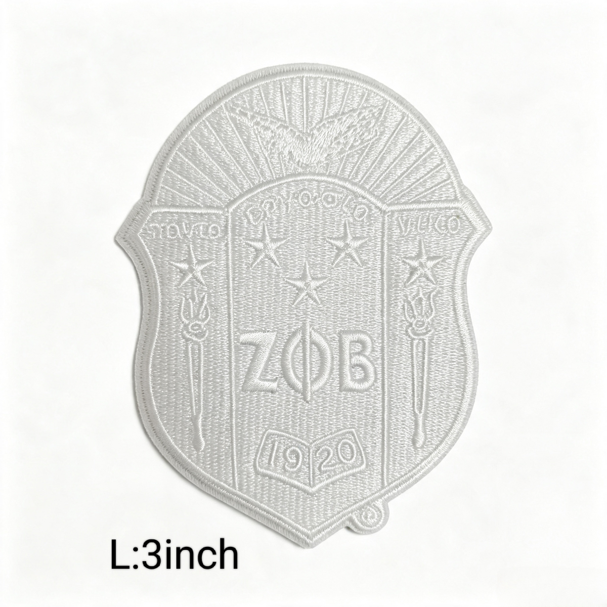 Zeta Phi Beta Shield Crest Embroidered Iron On Patch