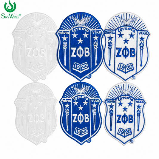 Zeta Phi Beta Shield Crest Embroidered Iron On Patch