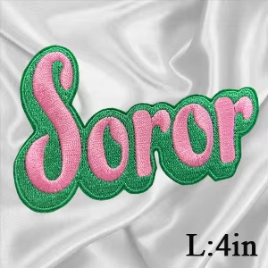 2Pcs Small Size AKA Alpha Kappa Alpha Sorority Pearl Ivy Shield Embroidered