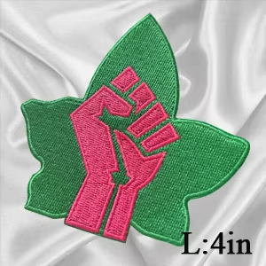 2Pcs Small Size AKA Alpha Kappa Alpha Sorority Pearl Ivy Shield Embroidered