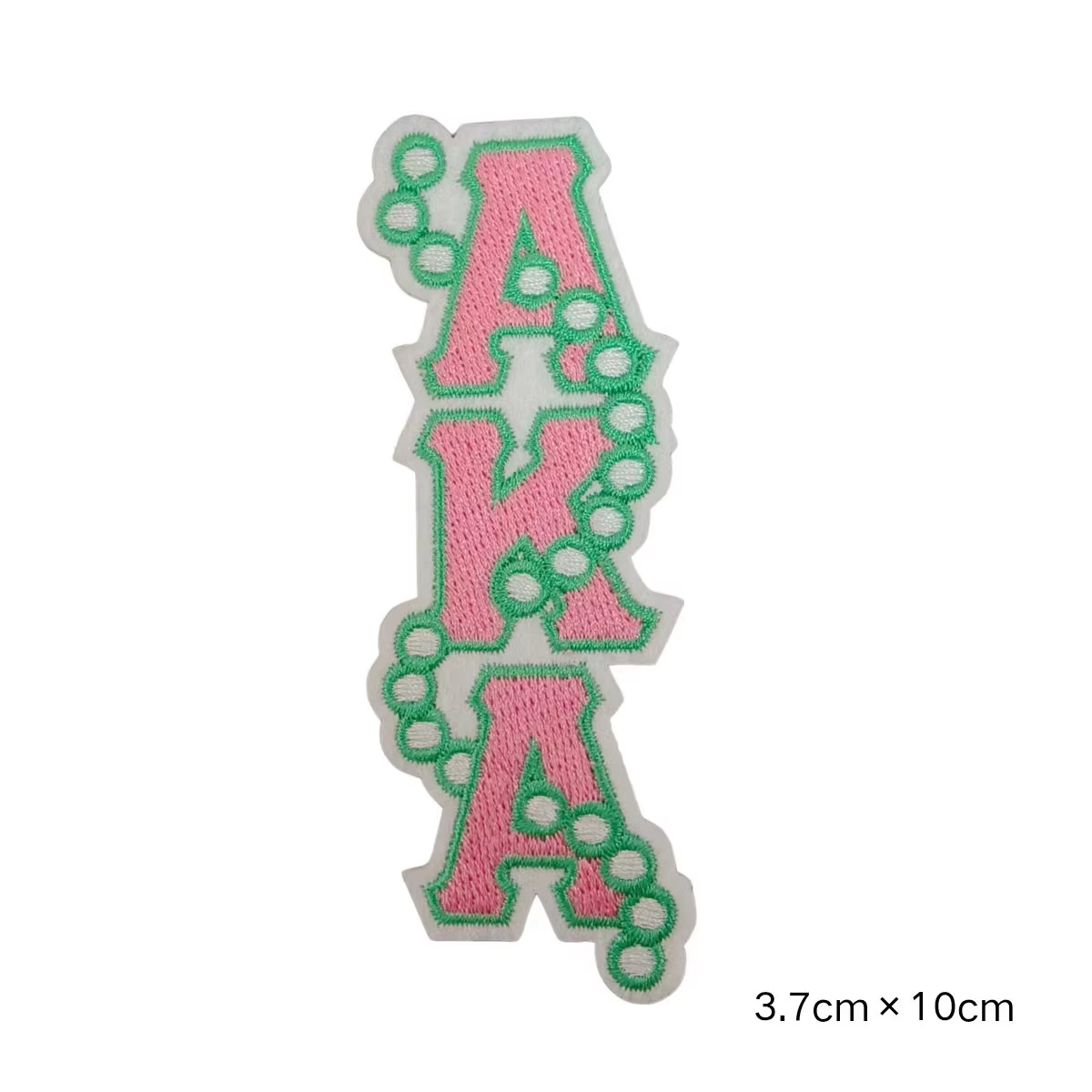 2Pcs Small Size AKA Alpha Kappa Alpha Sorority Pearl Ivy Shield Embroidered