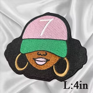 2Pcs Small Size AKA Alpha Kappa Alpha Sorority Pearl Ivy Shield Embroidered
