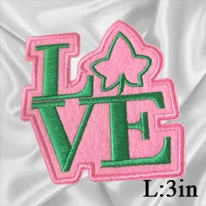 2Pcs Small Size AKA Alpha Kappa Alpha Sorority Pearl Ivy Shield Embroidered