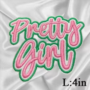 2Pcs Small Size AKA Alpha Kappa Alpha Sorority Pearl Ivy Shield Embroidered