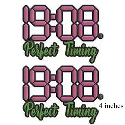 2Pcs Small Size AKA Alpha Kappa Alpha Sorority Pearl Ivy Shield Embroidered