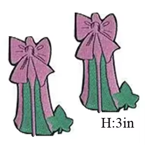 2Pcs Small Size AKA Alpha Kappa Alpha Sorority Pearl Ivy Shield Embroidered