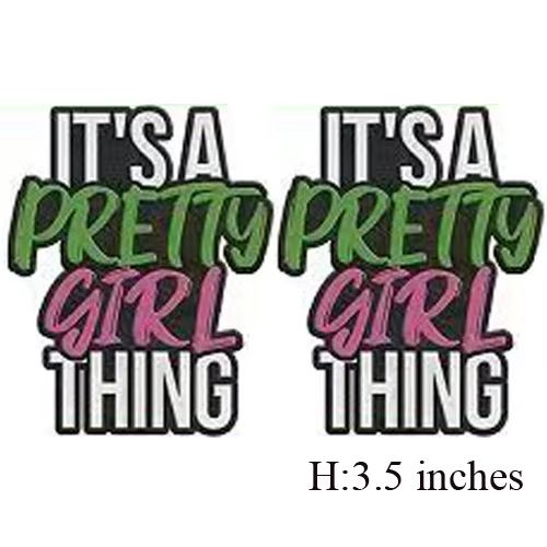 2Pcs Small Size AKA Alpha Kappa Alpha Sorority Pearl Ivy Shield Embroidered