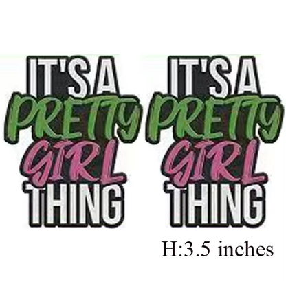 2Pcs Small Size AKA Alpha Kappa Alpha Sorority Pearl Ivy Shield Embroidered