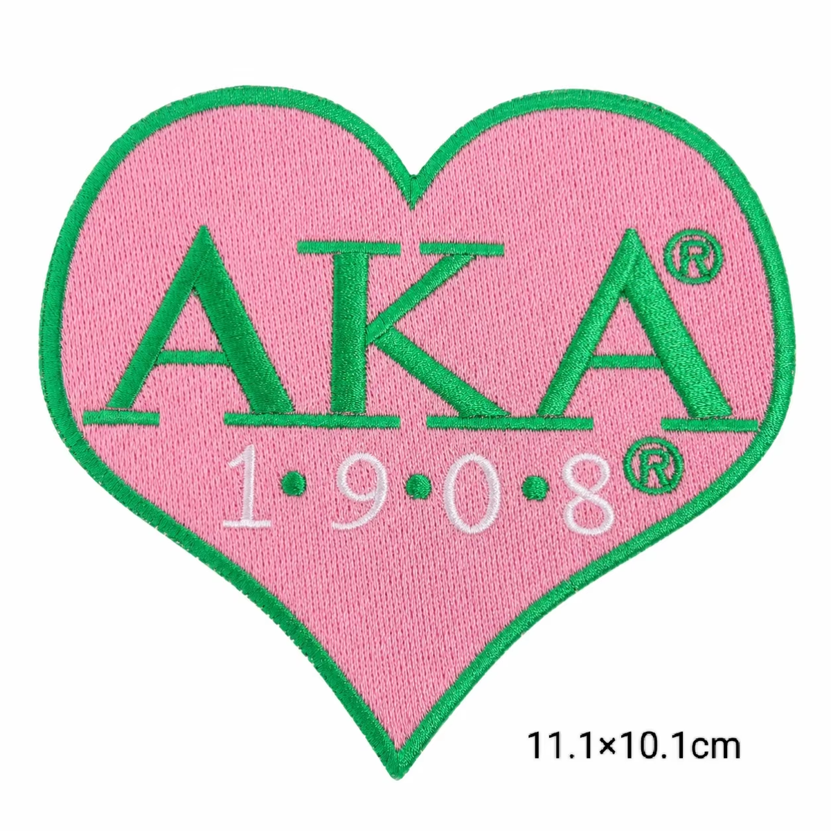 2Pcs Small Size AKA Alpha Kappa Alpha Sorority Pearl Ivy Shield Embroidered