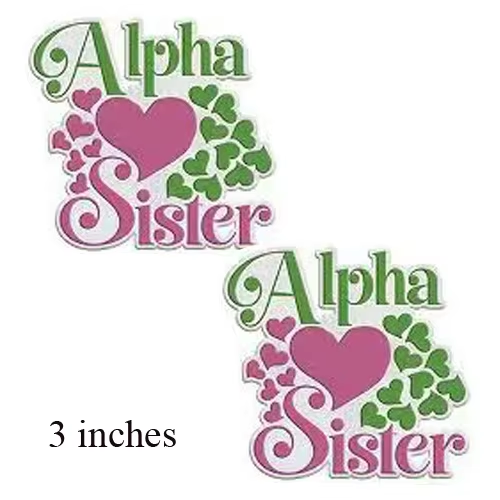 2Pcs Small Size AKA Alpha Kappa Alpha Sorority Pearl Ivy Shield Embroidered