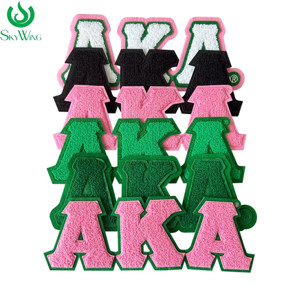11'' Chenille AKA Greek Letter Sets Alpha Kappa Alpha Iron on Sorority Patches