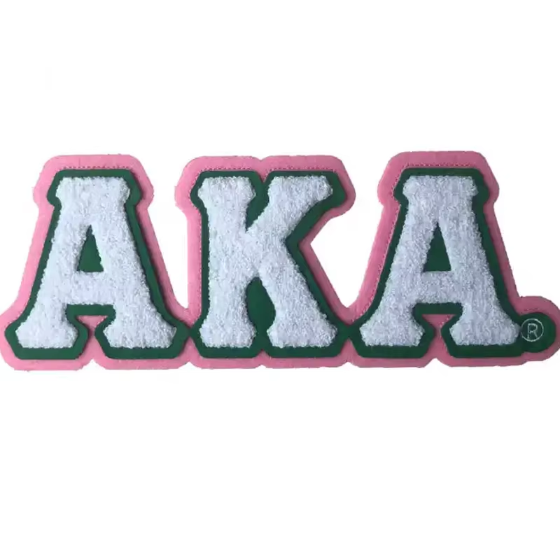 11'' Chenille AKA Greek Letter Sets Alpha Kappa Alpha Iron on Sorority Patches