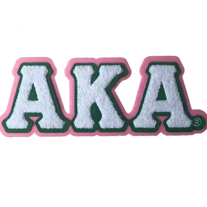11'' Chenille AKA Greek Letter Sets Alpha Kappa Alpha Iron on Sorority Patches