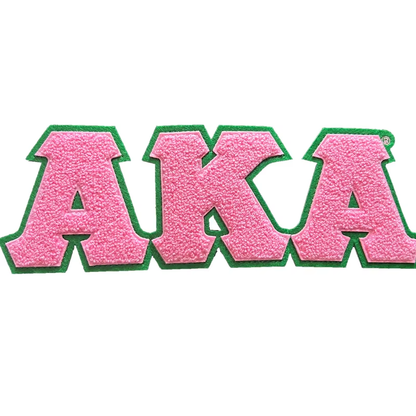 11'' Chenille AKA Greek Letter Sets Alpha Kappa Alpha Iron on Sorority Patches