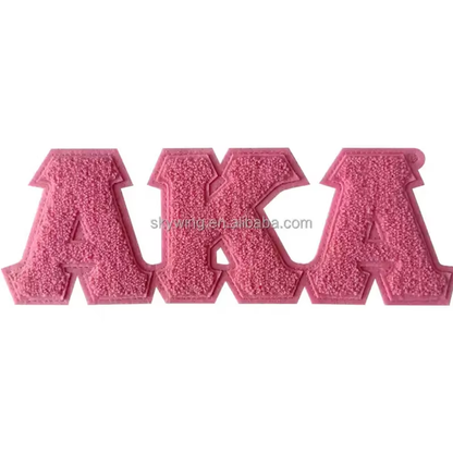 11'' Chenille AKA Greek Letter Sets Alpha Kappa Alpha Iron on Sorority Patches