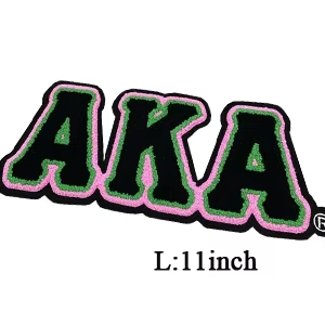 11'' Chenille AKA Greek Letter Sets Alpha Kappa Alpha Iron on Sorority Patches
