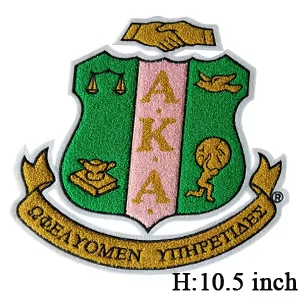 Chenille Shield Patch Set Alpha Kappa Alpha Sorority Iron on Patch