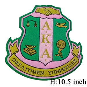 Chenille Shield Patch Set Alpha Kappa Alpha Sorority Iron on Patch