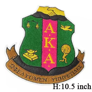 Chenille Shield Patch Set Alpha Kappa Alpha Sorority Iron on Patch