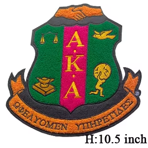 Chenille Shield Patch Set Alpha Kappa Alpha Sorority Iron on Patch