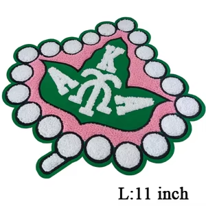 Chenille Shield Patch Set Alpha Kappa Alpha Sorority Iron on Patch